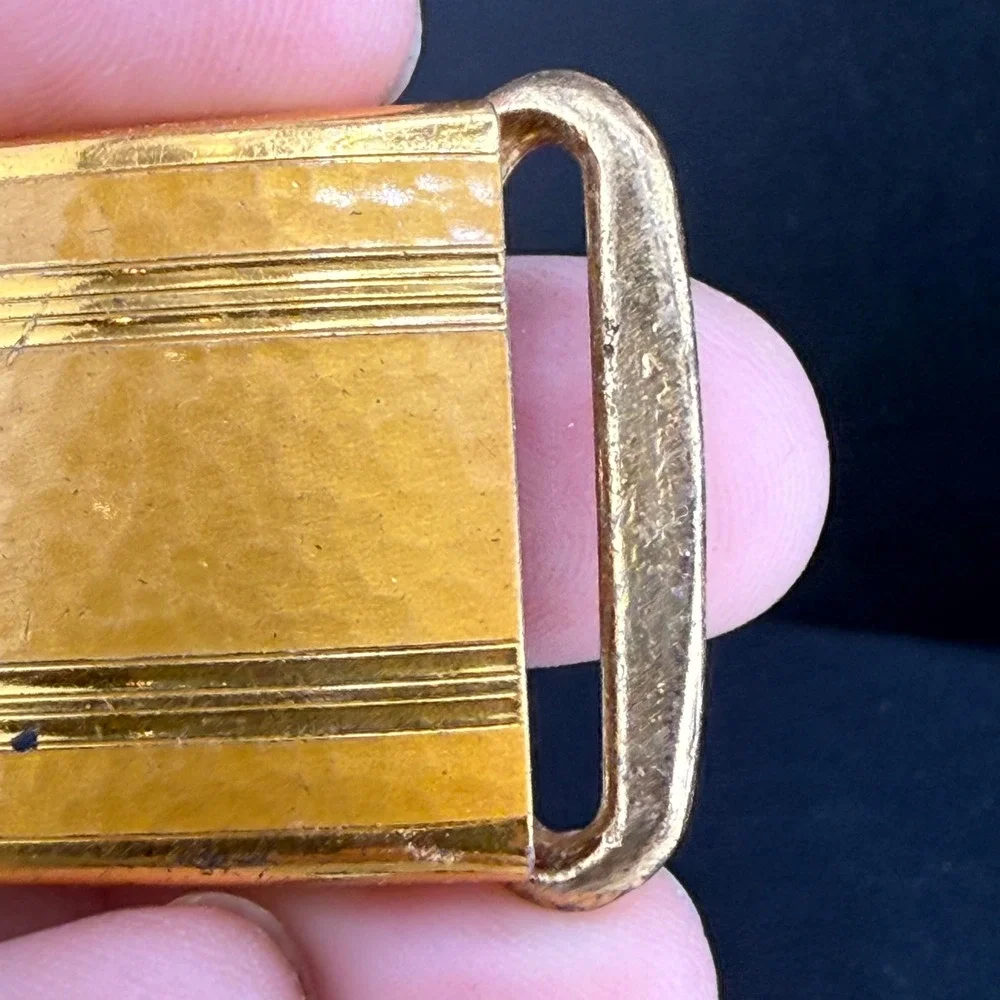 Vintage Hickok Belt Buckle Gold Tone Initial S Monogram